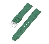 WTNZBAEM Silicone Rubber Watch Band for Omega X Swatch Joint MoonSwatch Curved End Diving Wrist Bracelet for Rolex Water Ghost Strap 20mm(Dark green green)