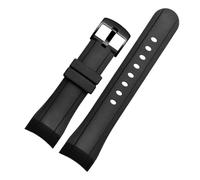 WTNZBAEM Silicone Rubber Watchband Compatible With Reef Tiger RT Watch Band Greenham Graham Racing Chronograph Strap Chain Accessories 24mm(Black-black)