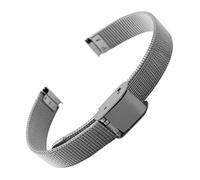 WTNZBAEM Small Milan Mesh Stainless Steel Watchband Compatible With Fossil Gril‘s Bracelet Straps 6mm 8mm 10mm 12mm Silver Gold(Silver,12mm)