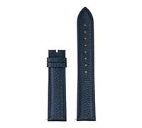 WTNZBAEM Soft Leather Strap 12 13 14 15 16 17 18 19 20 21 22 23 24mm Cowhide Quick Release Universal Business Watch Band Bracelet(Blue no buckle,17mm)