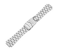 WTNZBAEM Solid Metal Stainless Steel Watchband Compatible With T2N720 T2N721 T2N739 TW2R55500 Watches Strap Men‘s Bracelet 24 * 16mm Watch Band(Silver fsafe buckle)