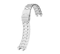WTNZBAEM Stainless Steel Watchband Compatible With Casio Edifice Series EF-539 5118 Wrist Strap Men's Metal Bracelet Silver Concave-convex Interface