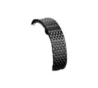 WTNZBAEM Stainless Steel Watchband Compatible With Citizen Small Blue Pin AO9000-06B Armani Casio Classic Bracelet Watches Accessories Wirstband(Black)