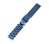 WTNZBAEM Stainless Steel Watchband Dark Blue Color Metal Wristwatches Band Compatible With Armani Citizen Watch Strap(Middle matte curved,18mm)