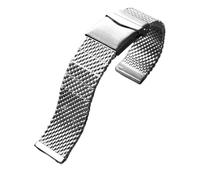 WTNZBAEM The Thickened Refined Steel Watchband Compatible With Breitling Seiko No.5 CITIZEN Sky Eagle IWC Watch Chain 22mm Men's Watch Strap(Silver)