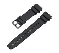 WTNZBAEM TPU Rubber Strap Compatible With Casio MD-310/MD-752/MDA-100/MW-105/MWA-50Q/SHW-100 Sport Waterproof Resin Watch Band Bracelet 18/20/22/24mm(Black black,24mm)