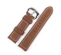 WTNZBAEM Vintage Suede Leather Watch Band 18mm 19mm 20mm 21mm 22mm Watch Strap Replacement Wristband Handmade Stitching Watchband(Coffee,20mm)