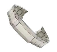 WTNZBAEM Watch Bands 904 Stainless Steel Silver Oyster Style Bracelet 19mm Strap Compatible With SEIKO 5(SNXS73 75 77 79 80 81 SNFF05 SNXG47) J1/K1(Bright silver-3)