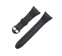 WTNZBAEM Watchbands Compatible With Casio 3239 W-96H-1A 2A 9A Electronic Watch Dedicated Strap Black Men's Sport Waterproof Silicone Bracelet