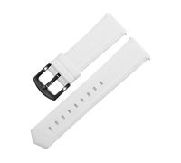 WTNZBAEM Waterproof Silicone Needle Buckle 22mm Watchband Compatible With TAG Heuer Longines Citizen Mido Seiko Breitling Orange Rubber Watch Strap(White-Black-K2)