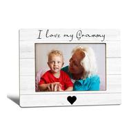 WTOGQ I Love My Grammy Picture Frame, Mother's Day Gifts for Grammy Grandma, Grandma Gifts from Grandkids Photo Frame 4x6, Grandmother Wooden Photo Picture Frames for Desk Tabletop Decor