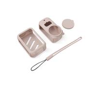 wtohoby Nano Camera Silicone Case, Silicone Cover + Lens Cap + Lanyard For DJI Osmo Nano Camera & Vision Dock, Anti-Collision Hollow Back Cooling All-around Protection Accessories(Brown)