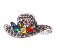 WTongBao Hat Brooch For Women Multiple Colors Beautiful Brooch Pin(white)