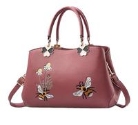 WTongBao Women'S Fashion High Top Retro Work Shopping Embroidery Handbag