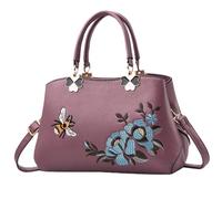 WTongBao Women'S Fashion High Top Retro Work Shopping Embroidery Handbag