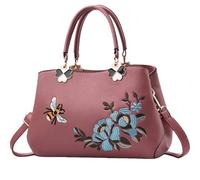 WTongBao Women'S Fashion High Top Retro Work Shopping Embroidery Handbag