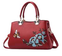 WTongBao Women'S Fashion High Top Retro Work Shopping Embroidery Handbag