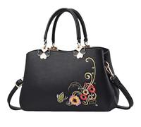 WTongBao Women'S Fashion High Top Retro Work Shopping Embroidery Handbag
