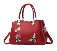 WTongBao Women'S Fashion High Top Retro Work Shopping Embroidery Handbag