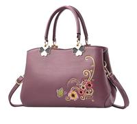 WTongBao Women'S Fashion High Top Retro Work Shopping Embroidery Handbag