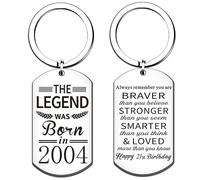 WTOPP 21st Birthday Gifts Keyring,21 Years Old For Boys Girls,Birthday Gifts For Him & Her,Unique Men's Birthday Gift