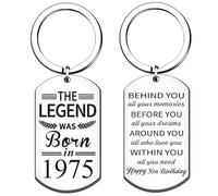 WTOPP 50th Birthday Gifts For Men Women,Birthday Gifts For Him Her,Birthday Keyring For Family Friends,Legend Gifts For 50 Year Old Presents