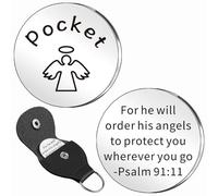 WTOPP Bible Verse Pocket Hug Gifts For He Will Order His Angels to Protect You Wherever You Go Religious Jewelry Christian Gift