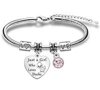 WTOPP Funny Duck Bracelet Gifts Lover Gift Just A Girl Who Loves Ducks Ducks Lover Gift For Girls