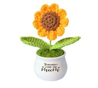 WTOPP Gifts For Mum,Mum Handmade Knitted Sunflower Gift,Mummy Gifts From Daughters And Son,Christmas Birthday For Mummy,Remember I Love You