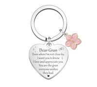 WTOPP Gran Gifts,Gifts For Gran,Gran Keyring,Gran Gifts From Grandson Granddaughter,Gran Birthday Christmas Thanksgiving Mother's Day Gift