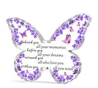 WTOPP Inspirational Gifts For Women,Butterfly Shaped Acrylic Plaque Graduation Gifts,Birthday Present For Her,Christmas Encourage Friends Sister Brother Son Daughter Family Day Best Regards Keepsakes