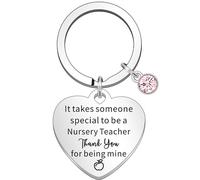 WTOPP Nursery Teacher Gifts For Women Thank You Nursery Teacher Gifts Keyring Nursery Teacher Appreciation Gifts Childminder Christmas Gifts Thank You For Being Mine