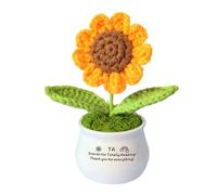 WTOPP TA Gifts,Teaching Assistant Handmade Knitted Positive Sunflower Gift,Thank You Teacher Assistant Gift For Women Men,End Of Term Leaving School Gifts