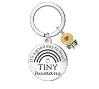 WTOPP Teacher Appreciation Gifts for Women,It's a Good Day To Teach Tiny Humans Keyring Gift for Kindergarten,High School, Pre K, Elementary, Middle and Preschool Teachers Week Present