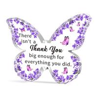 WTOPP Thank You Gifts,Butterfly Shaped Acrylic Plaque Appreciation Gifts For Women,Thank You Gifts For Colleague,Nurse,Boss,Volunteer,Doctor, Manager,Director,Teacher