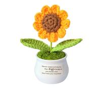 WTOPP Thank You Handmade Knitted Positive Sunflower Gift,Leaving Gifts For Colleague Women,Retirement Gifts For Women Thank You Gift for Nurse Teacher Mentor Coach Volunteers Empolyees