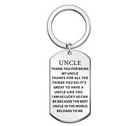 WTOPP Uncle Keyring Gifts Thank You for Being My Uncle Keyring Christmas Birthday Gifts for Uncle Thanksgiving Gifts Uncle Gifts from Niece Nephew