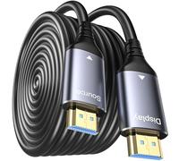 WTPGTI Long 8K Fiber Optic HDMI Cable 20m, 2.1 Unidirectional 48Gbps Ultra High-Speed Slim HDMI Braided Cord 8K60Hz 4K120Hz HDR/eARC HDCP 2.2/3D Compatible for PS5 and DVD Player