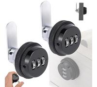 WTpin Pack of 2 combination cam lock, rotary tongue lock, drawer lock, zinc alloy, for box cabinet, protect the security of file properties