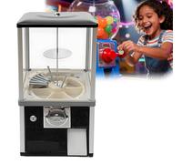 WTRYRN 25-Cent Coin Operated Toy Dispenser,Toy Capsule Dispenser Machine, Gumball Bank Big Capsule Vending Machine,for Game Stores, Retail Stores, Amusement Parks Black