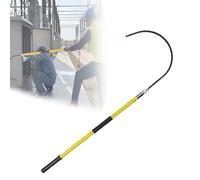 WTRYRN Anti-Electrocution Hotstick Rescue Hook,Rescue Hook,Electrocution Emergency Rescue Pole,Firefighting Insulated, for Electricians, Linemen, Automotive Repairers 3mYellow-Two