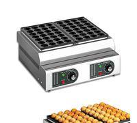 WTRYRN Commercial Takoyaki Grill, 4200W 56 Holes Octopus Ball Machine, Dual Temp Control Non-Stick Maker for Night Market, Snack Bar & Buffet