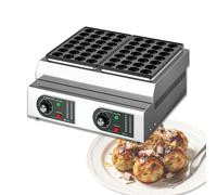WTRYRN Dual Plate Takoyaki Machine, 56 Holes Commercial Octopus Ball Maker, Independent Temp Control 4200W Non-Stick Grill for Commercial Business