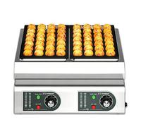 WTRYRN Electric Octopus Ball Machine, 56 Holes Commercial Takoyaki Maker, Independent Temp Control Stainless Steel Non-Stick Grill for Business Use