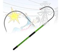 WTRYRN Electrocution Emergency Rescue Pole,Portable Hotstick Rescue Hook,Electrical Life Hook,for Electrician/Pool/Confined Space/Electrical Gear/Vaults 3mGreen-One