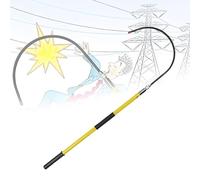WTRYRN Electrocution Emergency Rescue Pole,Portable Hotstick Rescue Hook,Electrical Life Hook,for Electrician/Pool/Confined Space/Electrical Gear/Vaults 3mYellow-Five