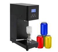 WTRYRN Height Adjustable Can Sealer Machine,Commercial Semi-Automatic Cans Sealer Machine,Intelligent Counting Panel for Plastic/Aluminum Cans Homes Restaurants Snack Bars Black-110V