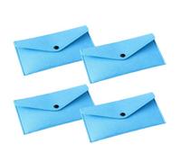 WTRYT Envelope Folder, Pack of 4, Felt Bag with Press Stud Bag, Storage Bag, Mini Clutch Bag, Pencil Case, Fabric Bag, Fabric Mobile Phone Case, Portfolio Case, Storage Bag for Office, School, Travel