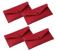 WTRYT Envelope Folder, Pack of 4, Felt Bag with Press Stud Bag, Storage Bag, Mini Clutch Bag, Pencil Case, Fabric Bag, Fabric Mobile Phone Case, Portfolio Case, Storage Bag for Office, School, Travel