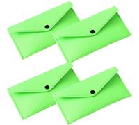 WTRYT Envelope Folder, Pack of 4, Felt Bag with Press Stud Bag, Storage Bag, Mini Clutch Bag, Pencil Case, Fabric Bag, Fabric Mobile Phone Case, Portfolio Case, Storage Bag for Office, School, Travel